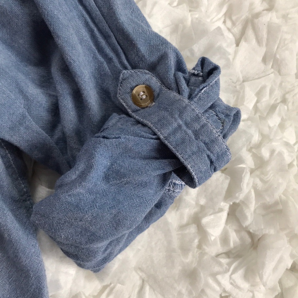 Chambray Button Down Top - Picture 3 of 6